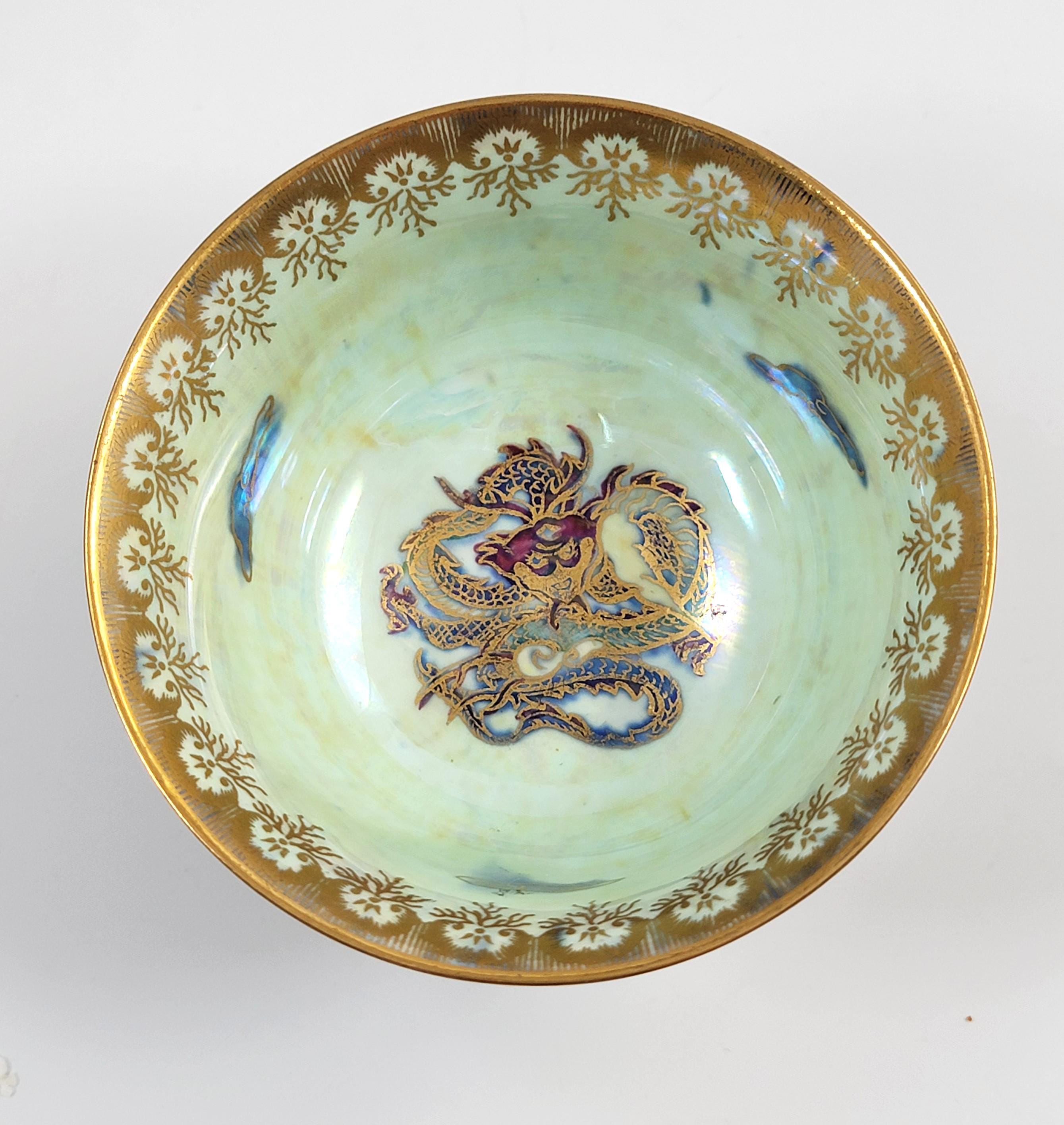 Daisy Makeig-Jones Wedgwood, Lustre Bowl, Coiling Dragon, c.1915