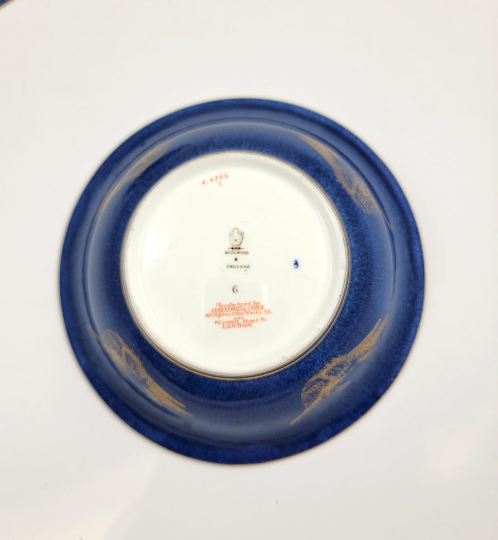 Rare Wedgwood Blue Lustre Owl Bowls by Daisy Makeig-Jones, Z4564, c.1915