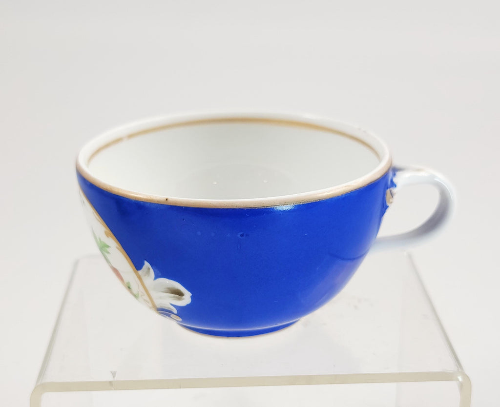 Antique Gardner Russian Porcelain Tea Cup and Saucer,  c.1880