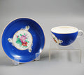 Antique Gardner Russian Porcelain Tea Cup and Saucer,  c.1880