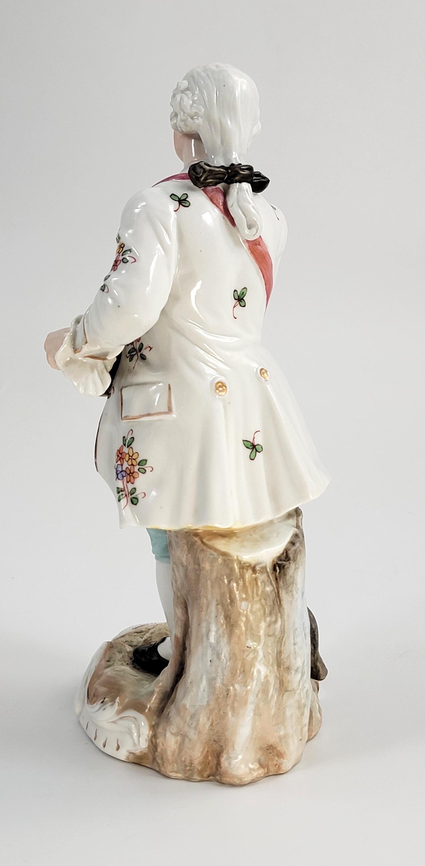 Samson Paris Porcelain Gallant with Hurdy-Gurdy, Dresden Style, c.1880