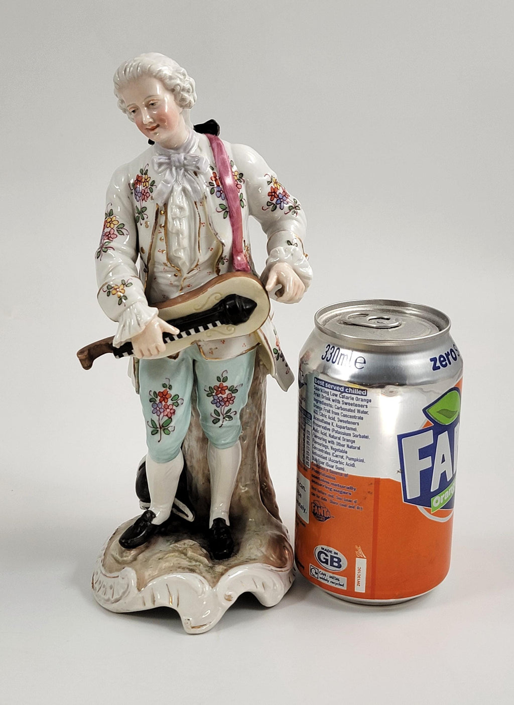 Samson Paris Porcelain Gallant with Hurdy-Gurdy, Dresden Style, c.1880