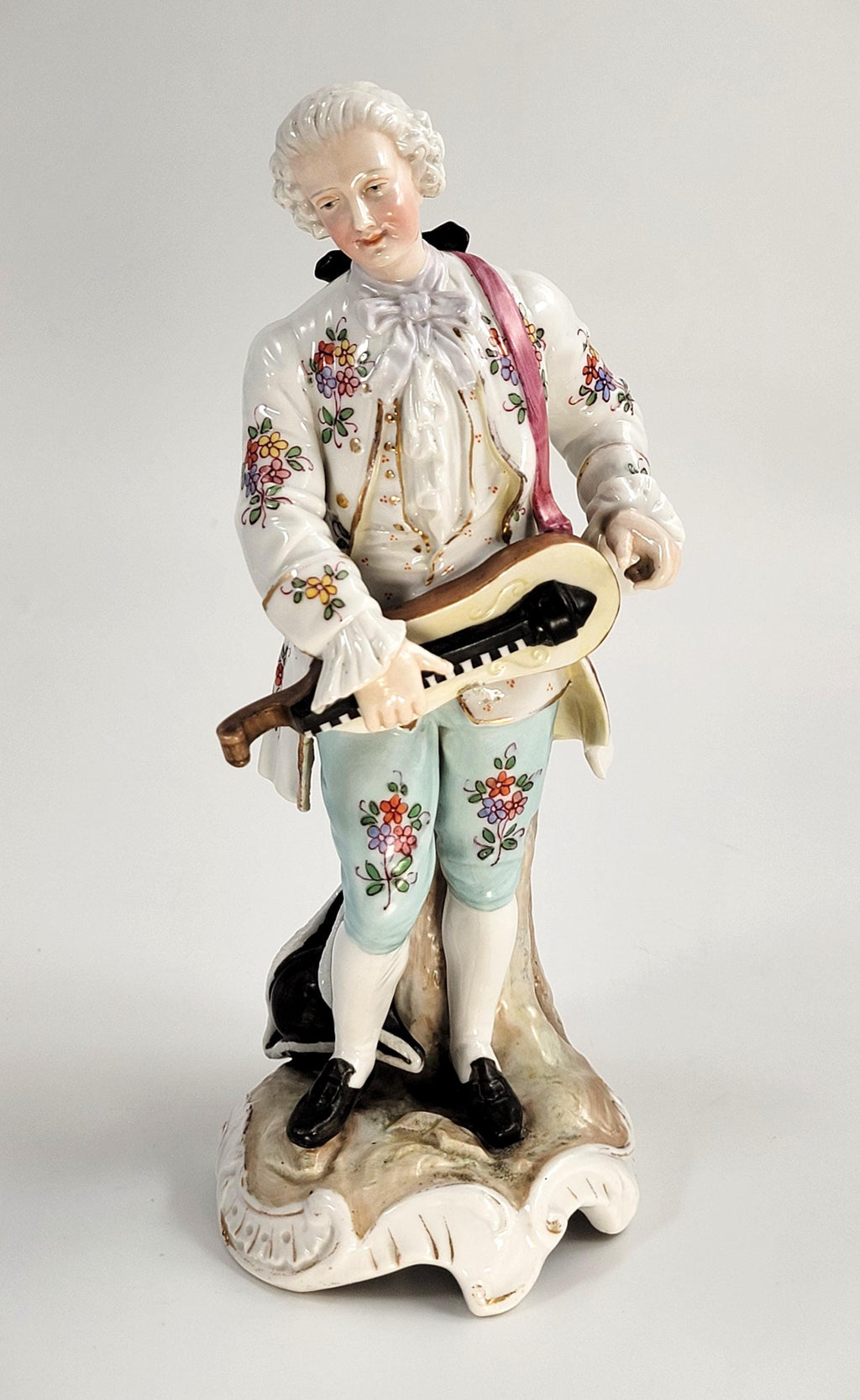 Samson Paris Porcelain Gallant with Hurdy-Gurdy, Dresden Style, c.1880