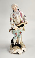 Samson Paris Porcelain Gallant with Hurdy-Gurdy, Dresden Style, c.1880