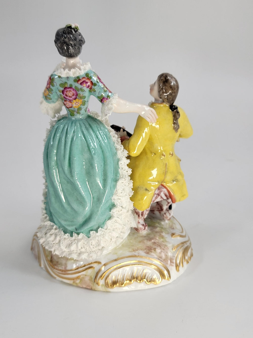 Bourdois & Bloch Paris Biscuit-Lace Porcelain Group “Duo” Singer and Guitarist, c.1868
