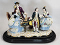 Ernst Bohne Söhne Lace Figural Group, Piano Scene, c.1901.