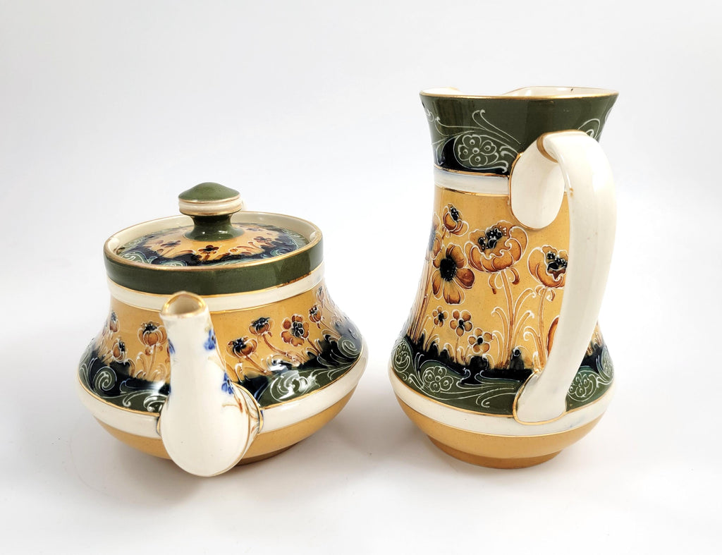 William Moorcroft for Macintyre, Early Art Nouveau Florian Ware Tea Service, 1902