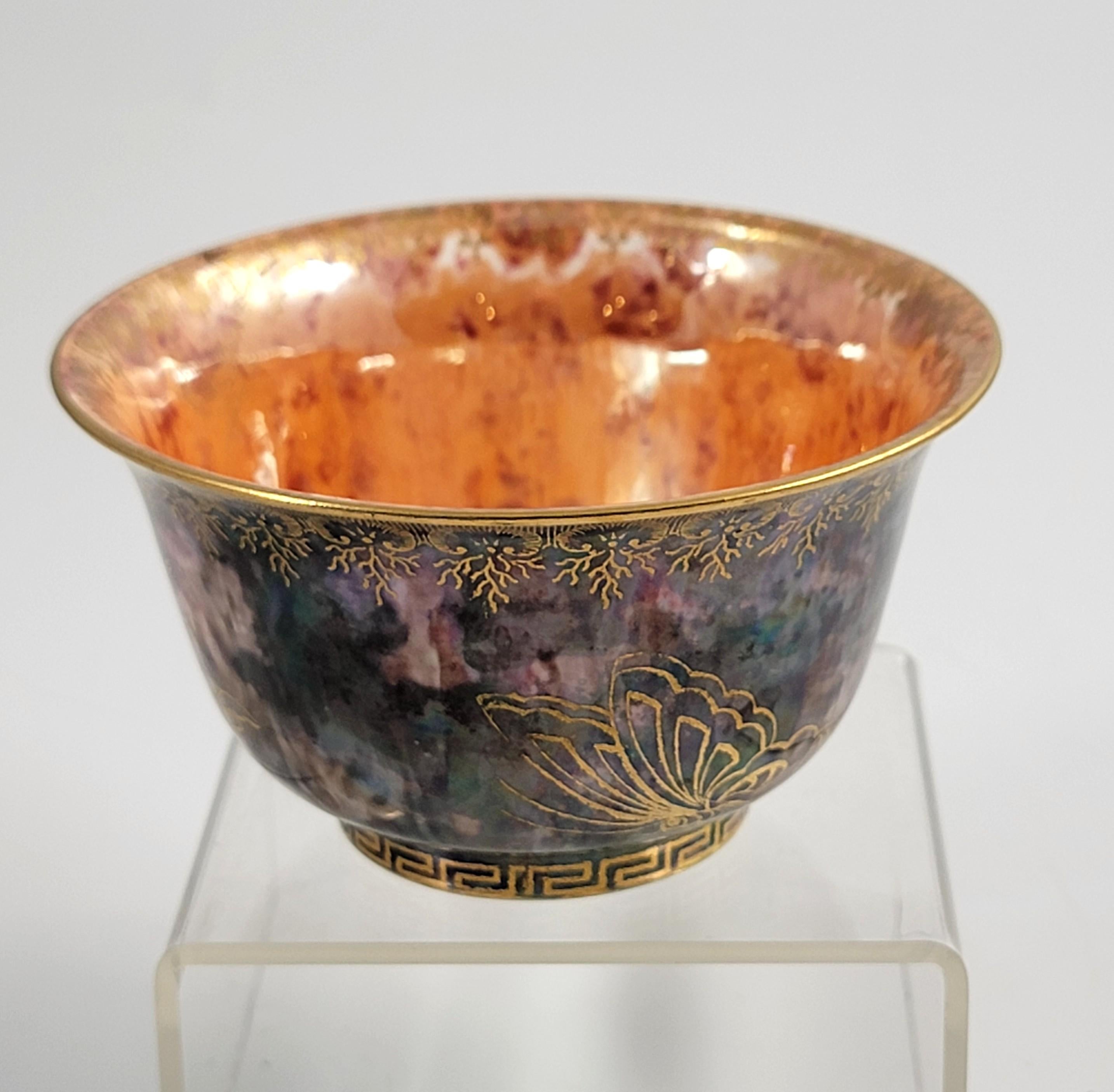 Daisy Makeig-Jones Wedgwood, Rare Lustre Bowl, Butterflies & Oriental Motifs, c.1915