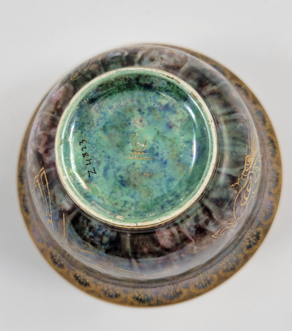 Daisy Makeig-Jones Wedgwood, Rare Lustre Bowl, Butterflies & Oriental Motifs, c.1915
