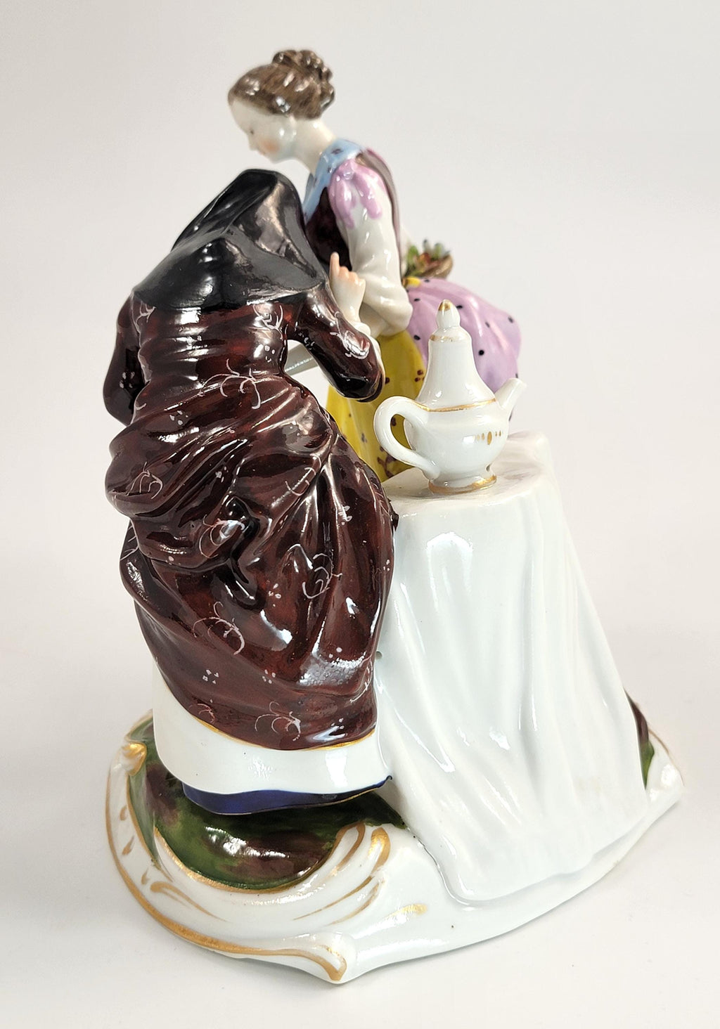 Oldest Volkstedt Porcelain Group “Fortune Teller with Cupid”, German Thuringia, 1915