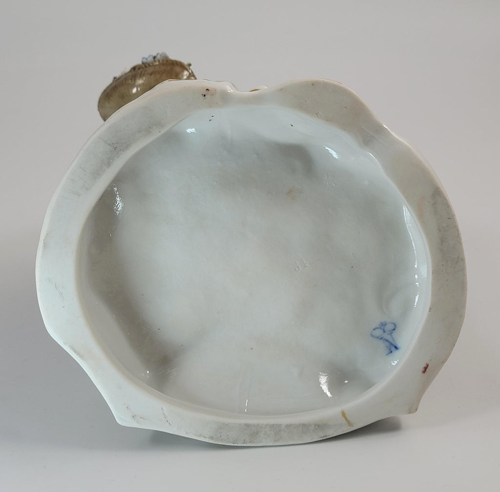 Oldest Volkstedt Porcelain Group “Fortune Teller with Cupid”, German Thuringia, 1915