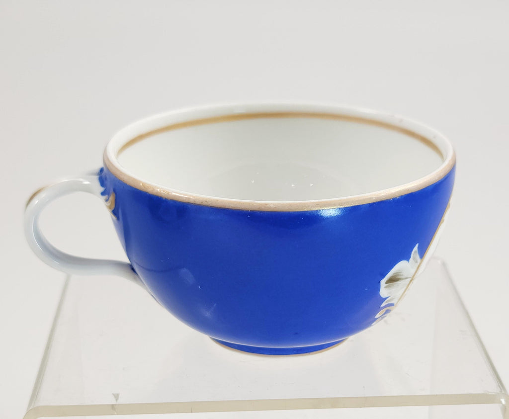 Antique Gardner Russian Porcelain Tea Cup and Saucer,  c.1880