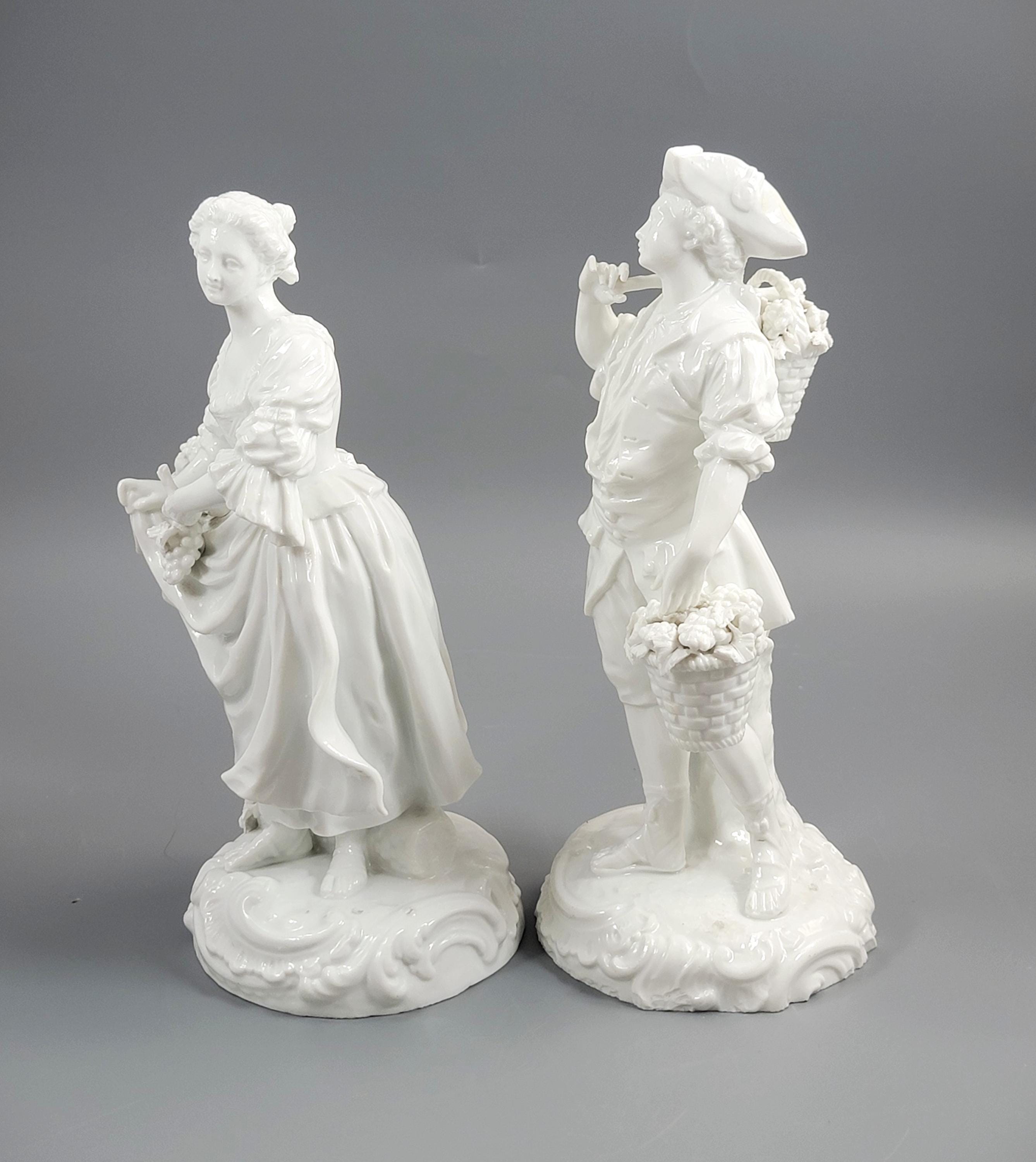 KPM-School Blanc-de-Chine Pair “Grape Harvesters”, c.1880