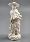 Dehua Blanc de Chine Huntress (Female Archer) on Rocky Base, c.1890