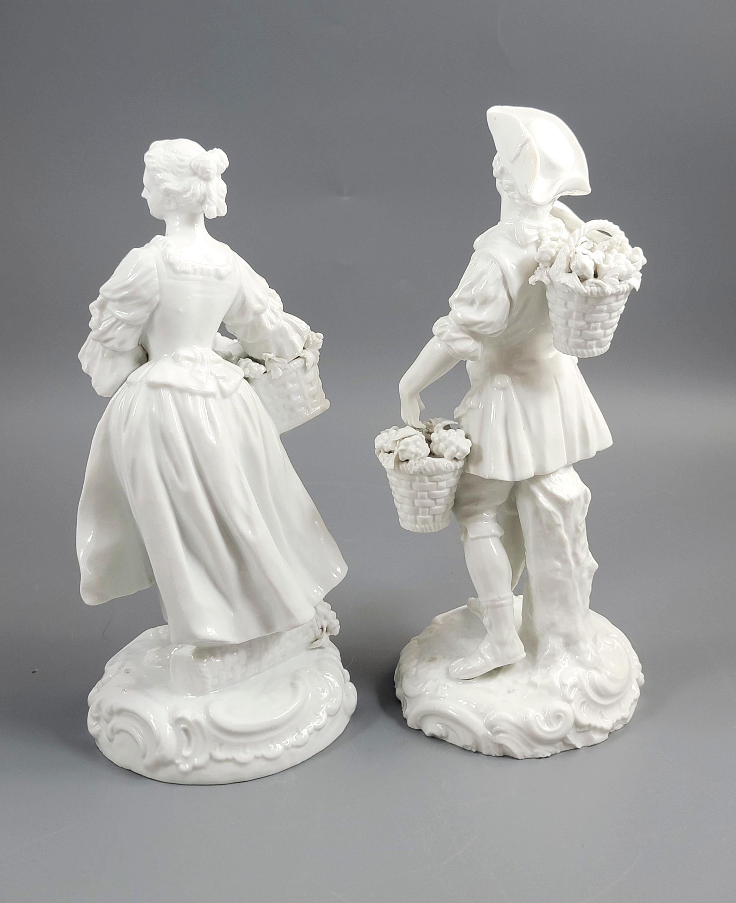 KPM-School Blanc-de-Chine Pair “Grape Harvesters”, c.1880