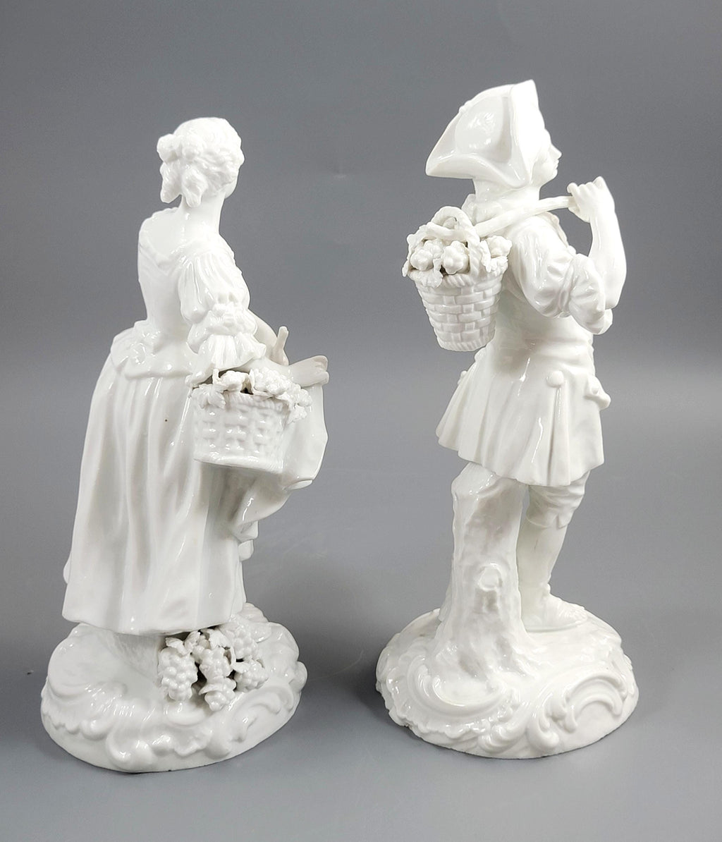 KPM-School Blanc-de-Chine Pair “Grape Harvesters”, c.1880