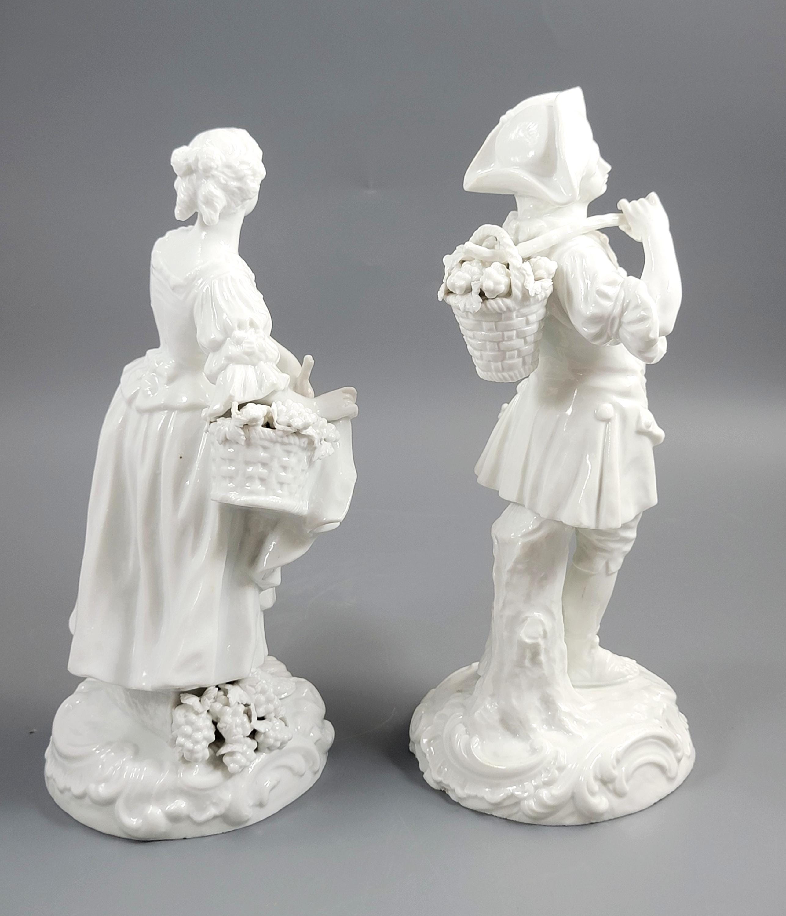 KPM-School Blanc-de-Chine Pair “Grape Harvesters”, c.1880