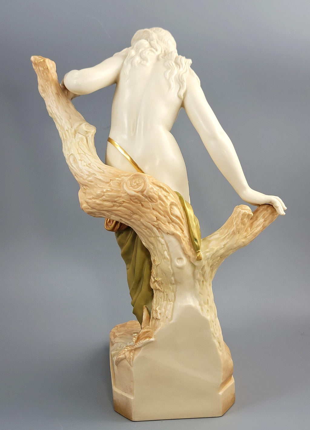 Royal Worcester “The Bather Surprised” Porcelain Figure, Shot Enamel Finish, 1906