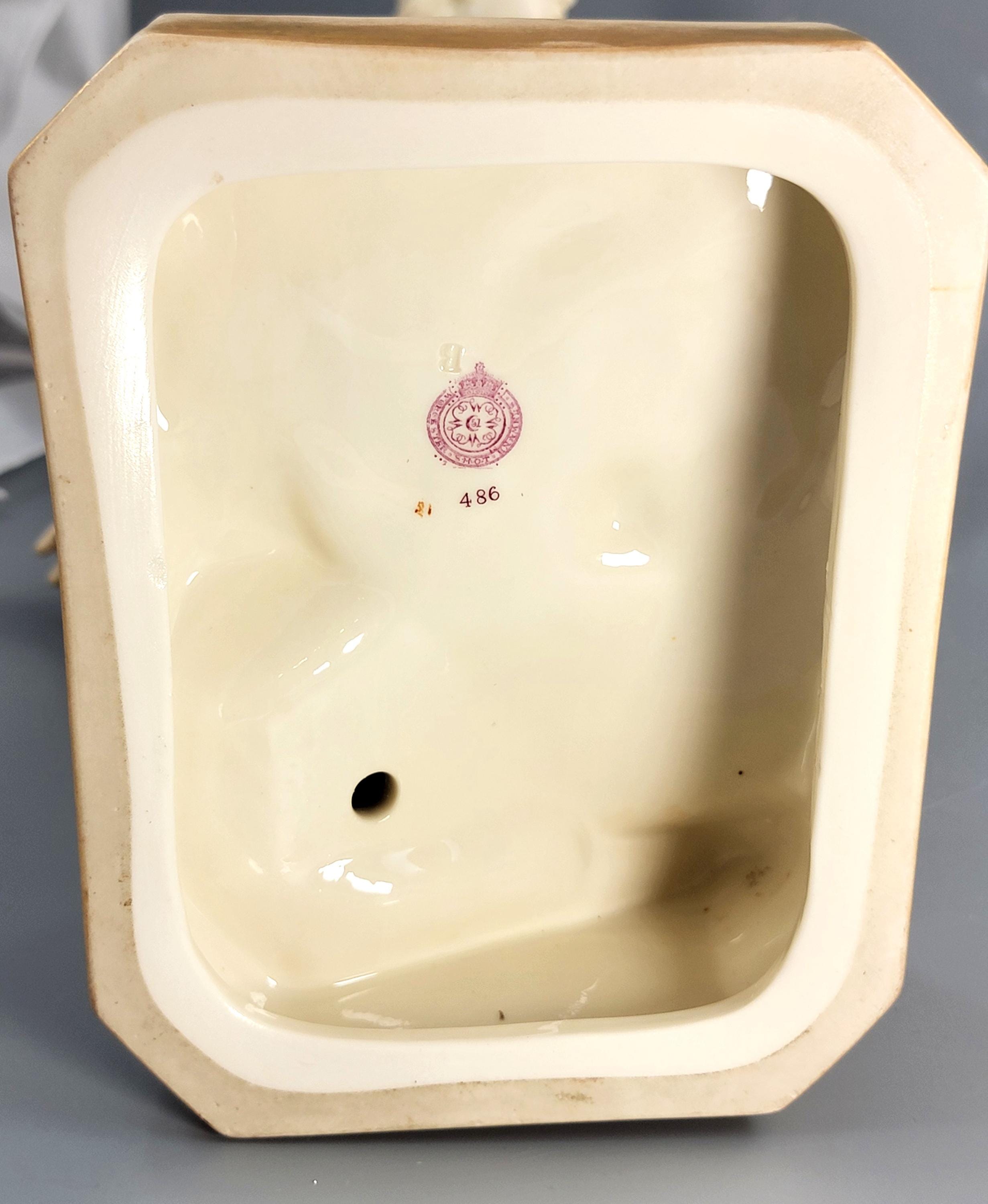 Royal Worcester “The Bather Surprised” Porcelain Figure, Shot Enamel Finish, 1906
