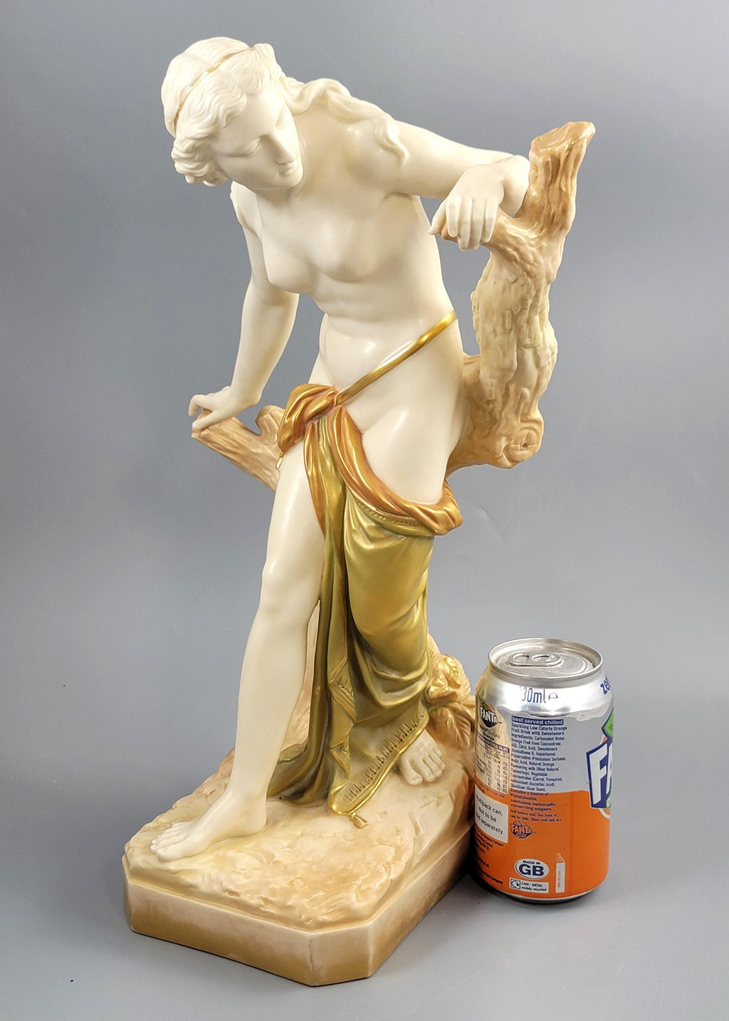 Royal Worcester “The Bather Surprised” Porcelain Figure, Shot Enamel Finish, 1906