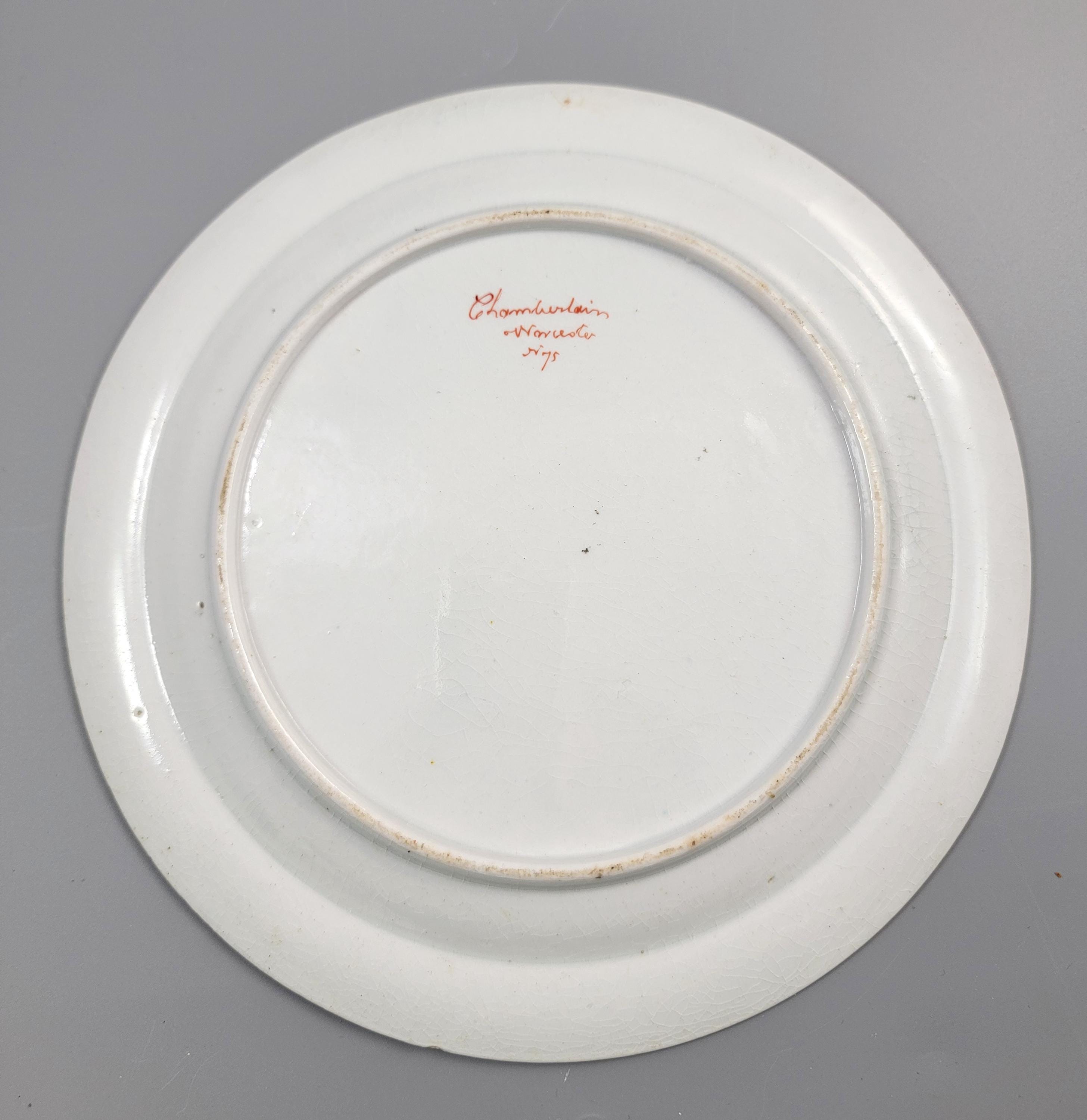 Chamberlain Worcester “Dragon in Compartments” Armorial Plate c.1800