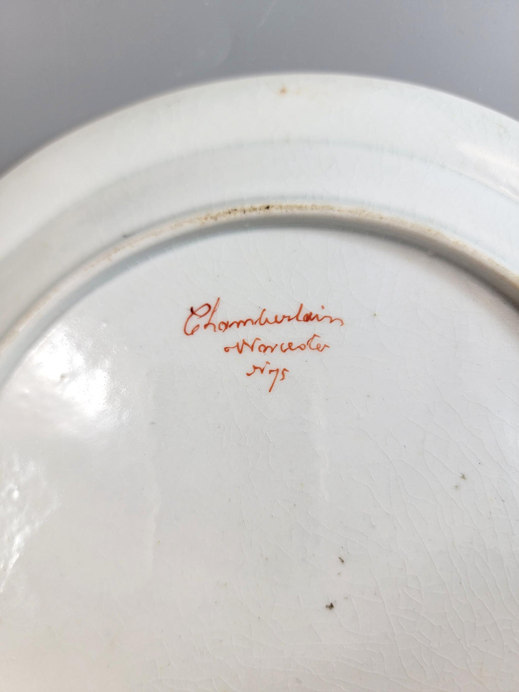 Chamberlain Worcester “Dragon in Compartments” Armorial Plate c.1800