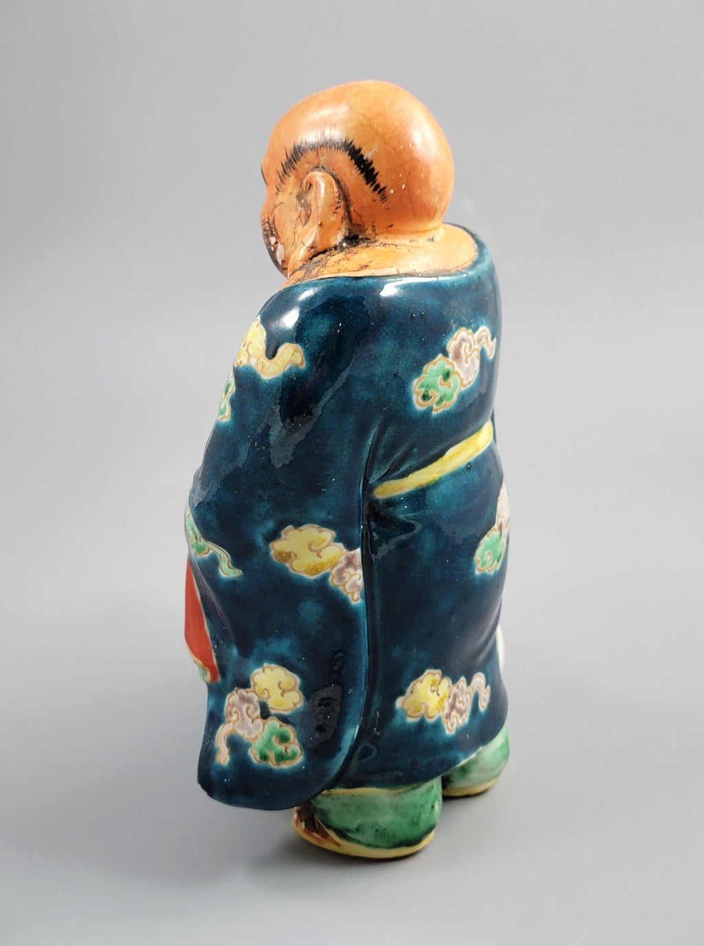 Japanese Meiji Satsuma Hotei with Karako and Drum, c.1890