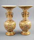Pair of Japanese Satsuma Vases, Attributed to Kinkozan, c.1895