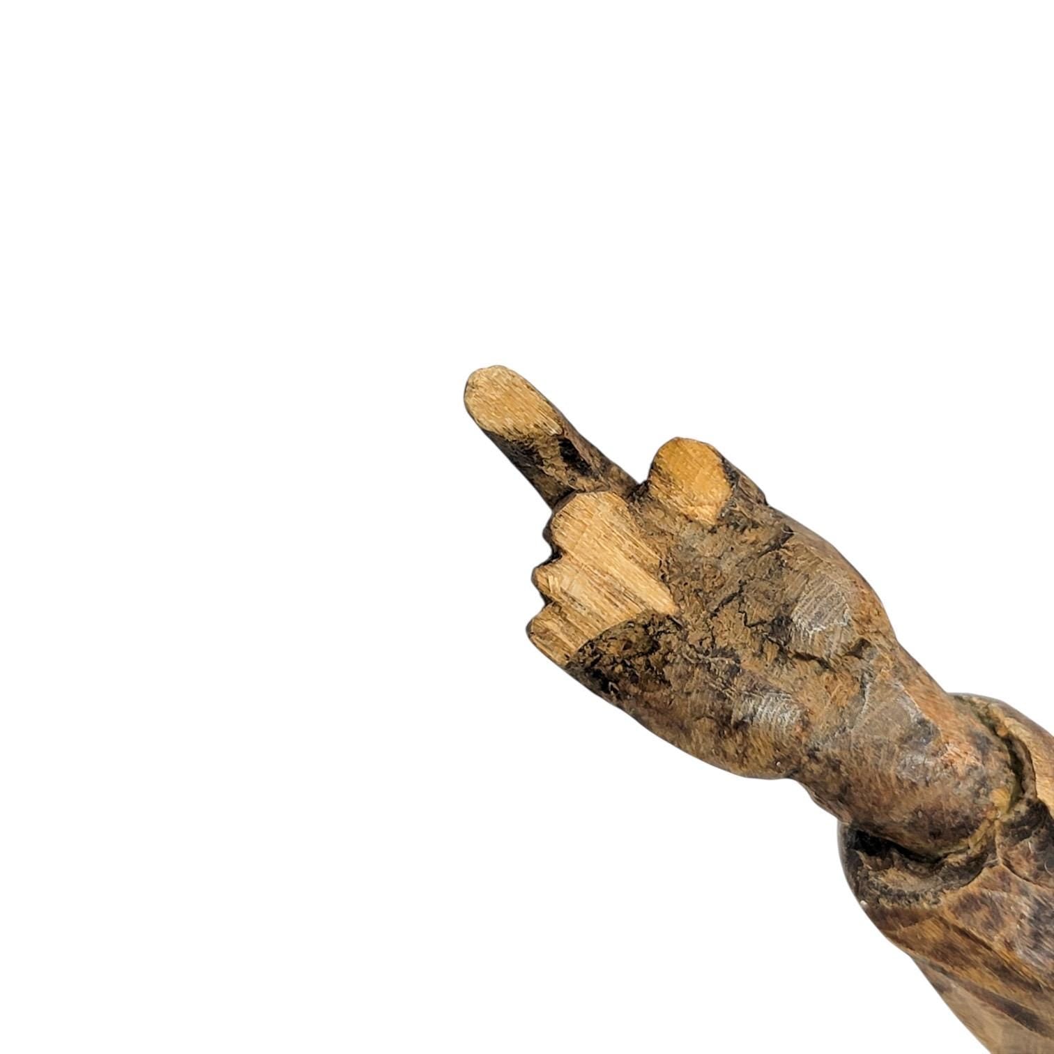 Antique Baroque wooden Christ sculpture fragment, c.1700 German/Austrian hand-carved sacred art, gesso traces religious decor