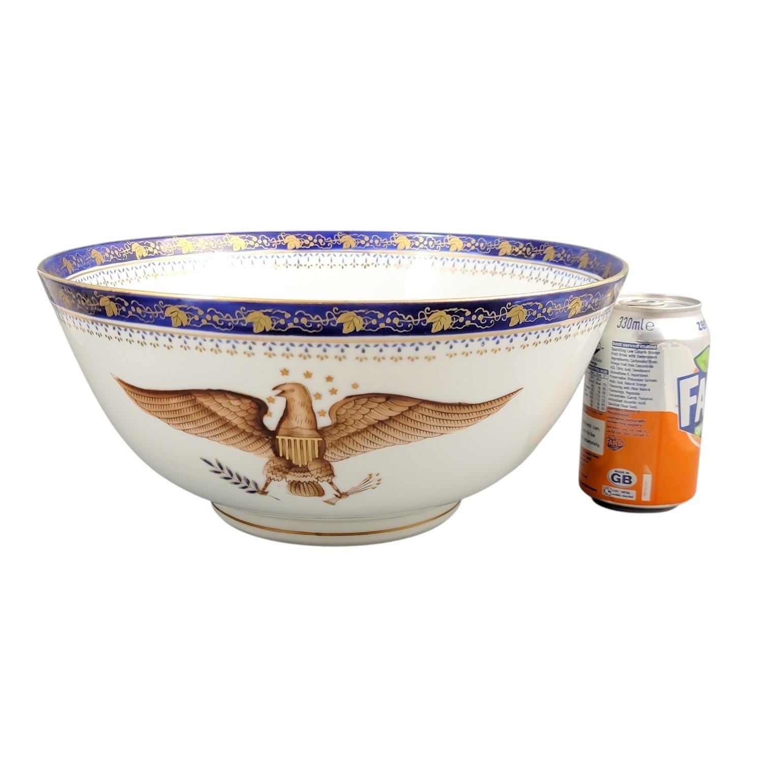 Rare American Eagle Porcelain Punch Bowl, early 20th century