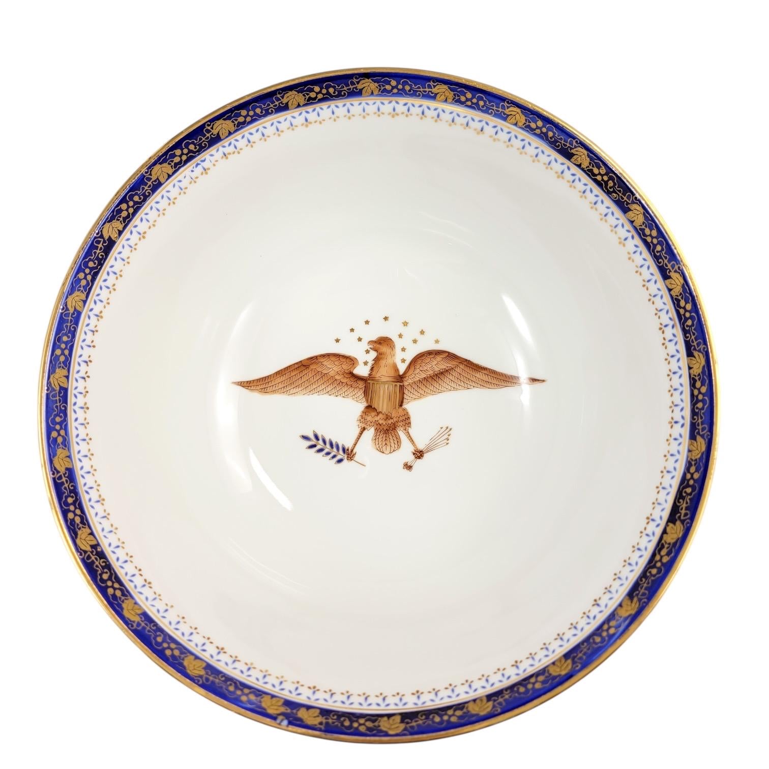 Rare American Eagle Porcelain Punch Bowl, early 20th century