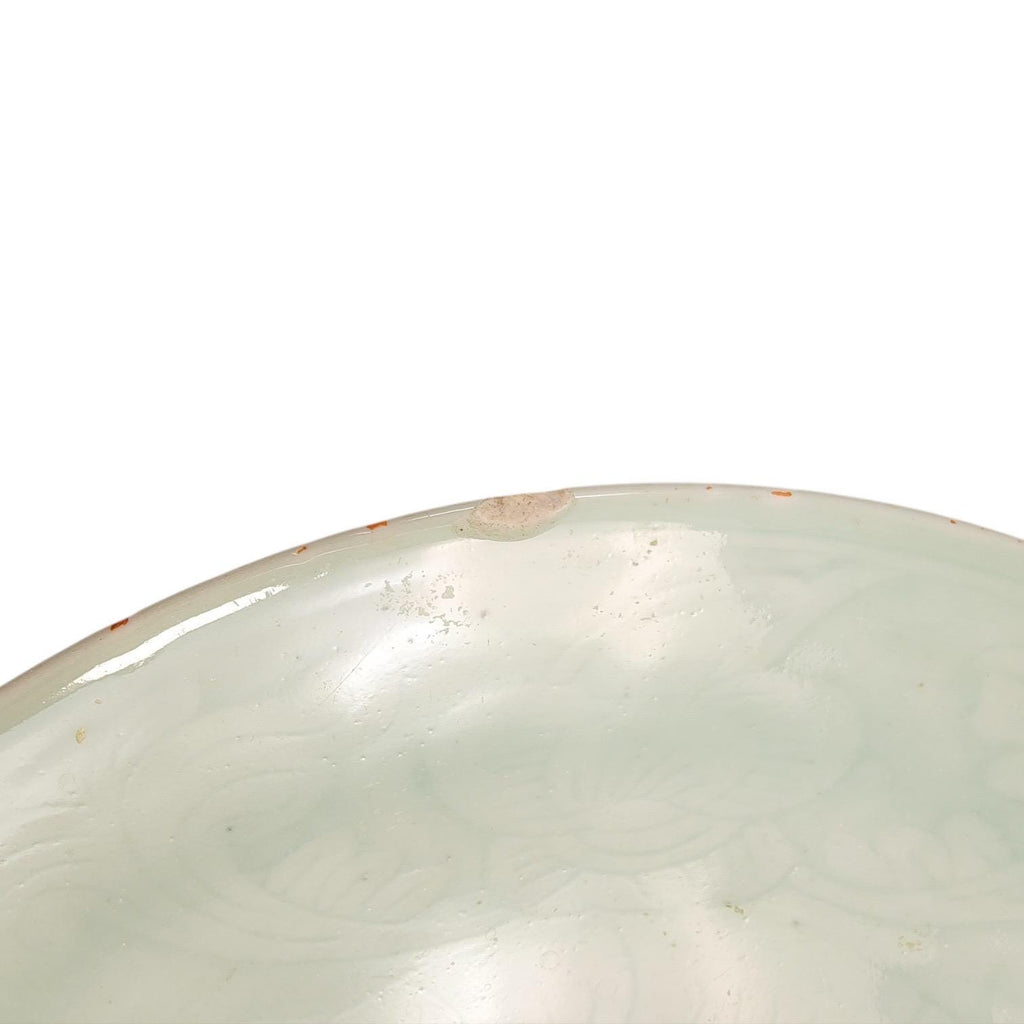 Late Yuan Longquan Celadon Dish, Chinese 14thC Molded Scroll, Ø34 cm