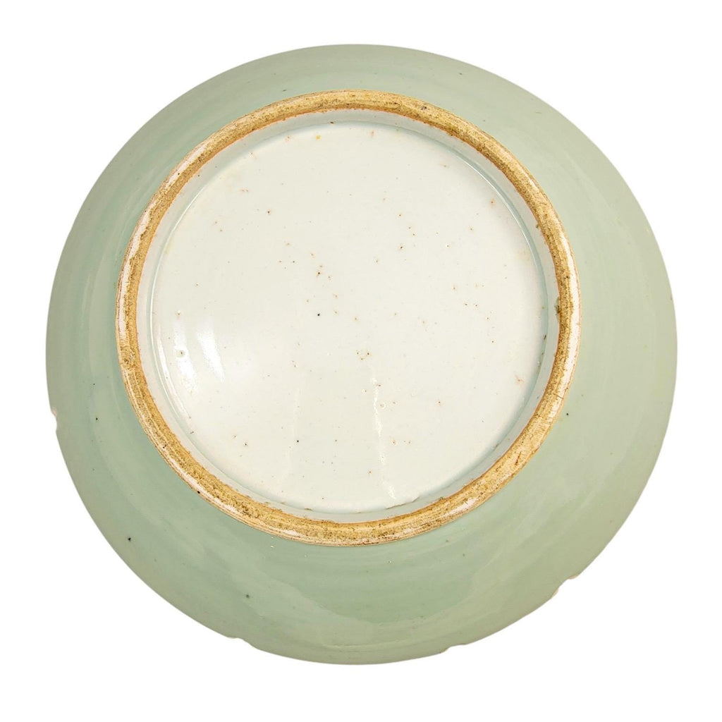 Late Yuan Longquan Celadon Dish, Chinese 14thC Molded Scroll, Ø34 cm
