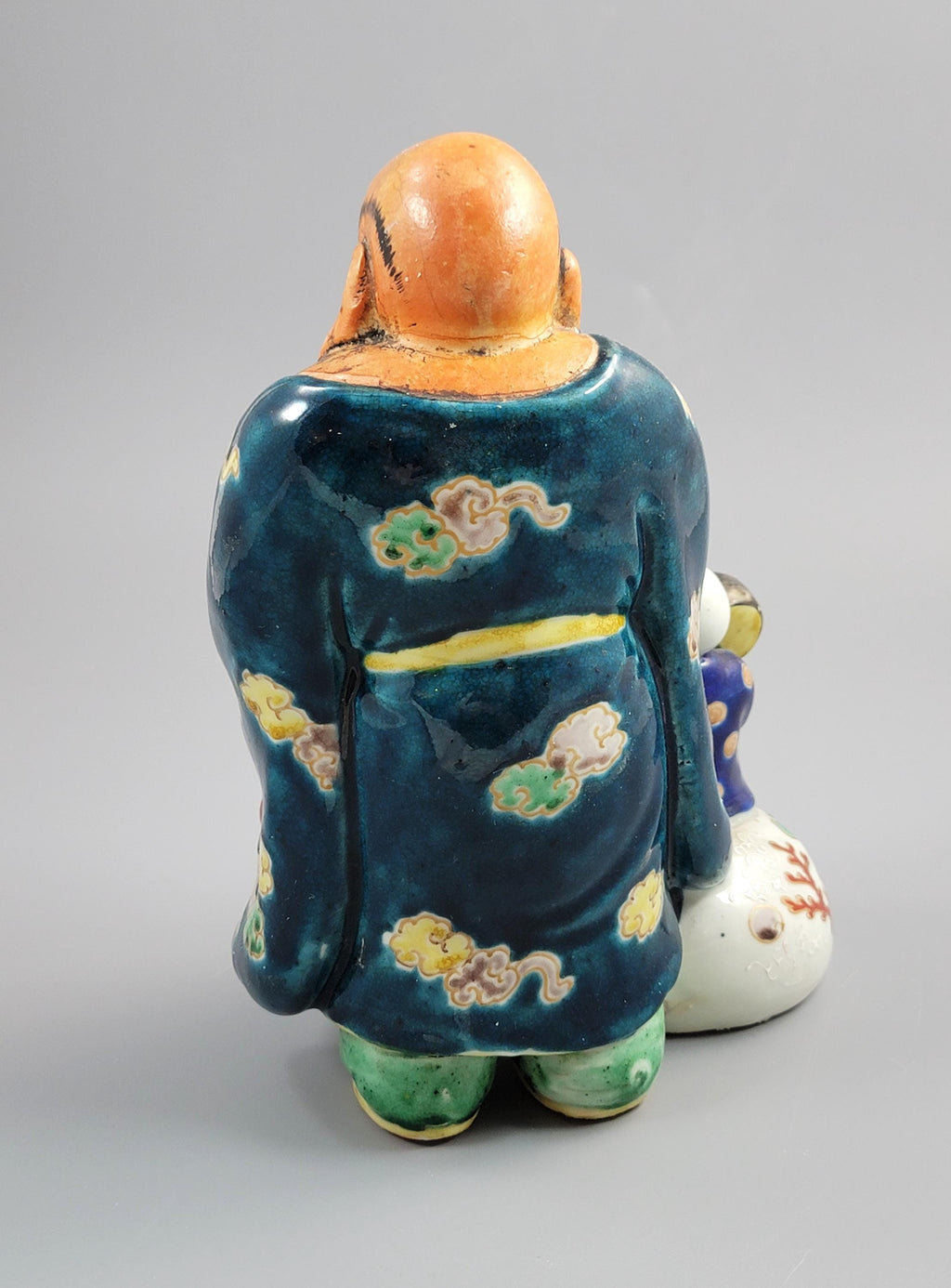 Japanese Meiji Satsuma Hotei with Karako and Drum, c.1890
