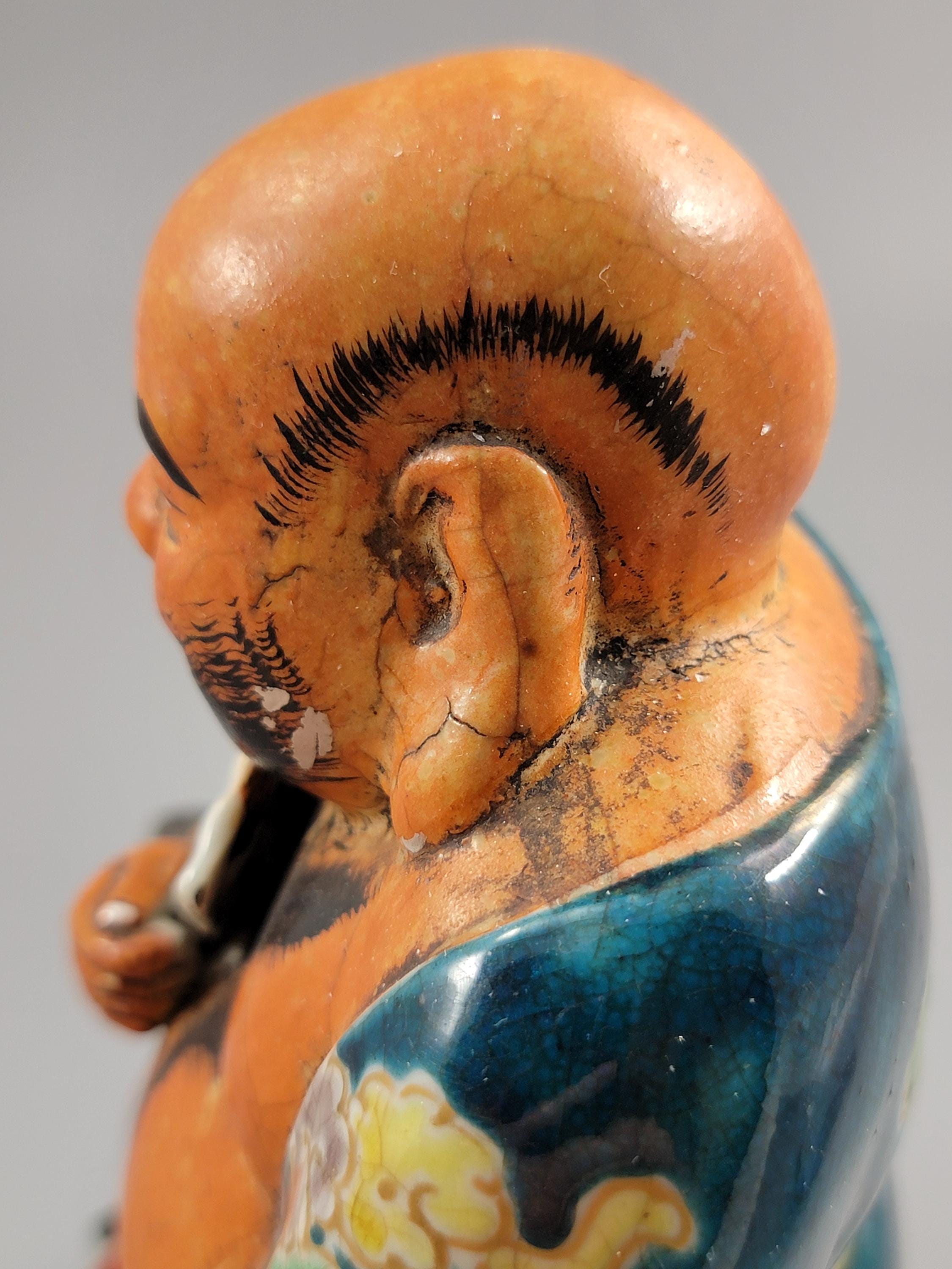 Japanese Meiji Satsuma Hotei with Karako and Drum, c.1890