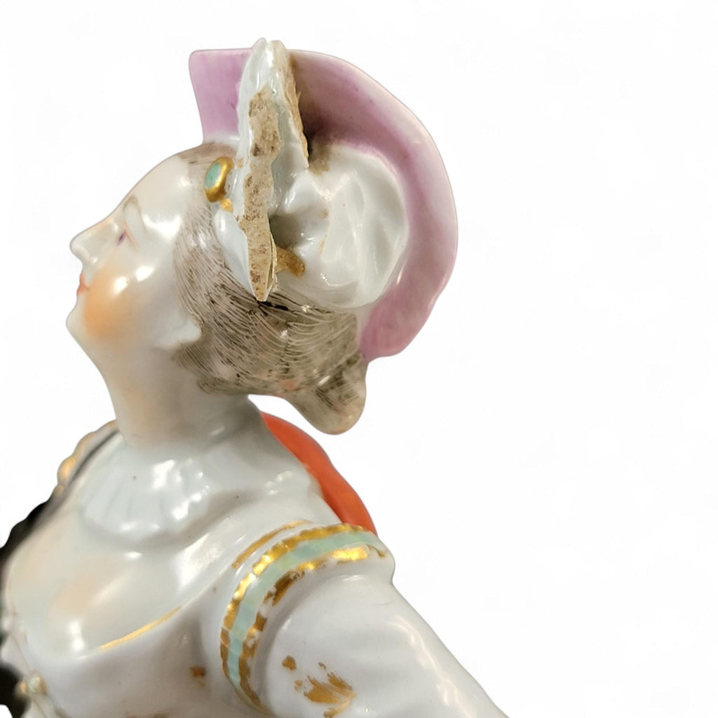 Rare Derby Porcelain Candlestick Figures “Ranelagh Dancers” Pair, Complete with Floral Bocage and Original Sconces, c.1760