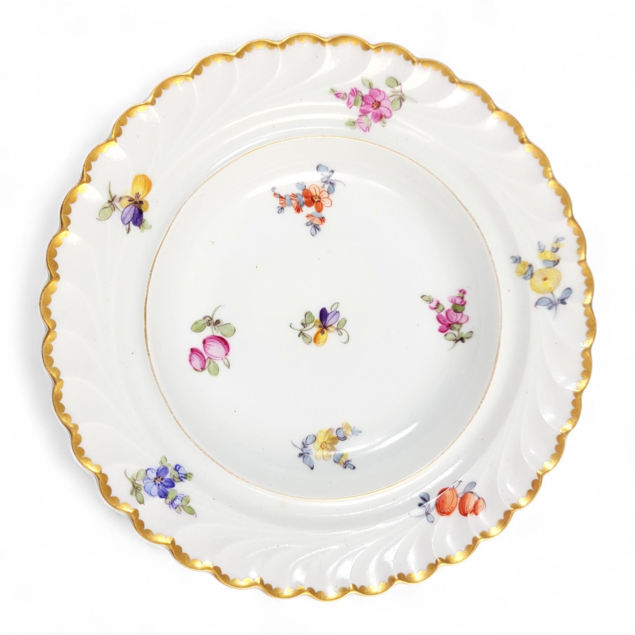 Antique Nymphenburg “Louis XVIII” covered butter dish, floral gilded porcelain, Rococo revival Germany c.1895