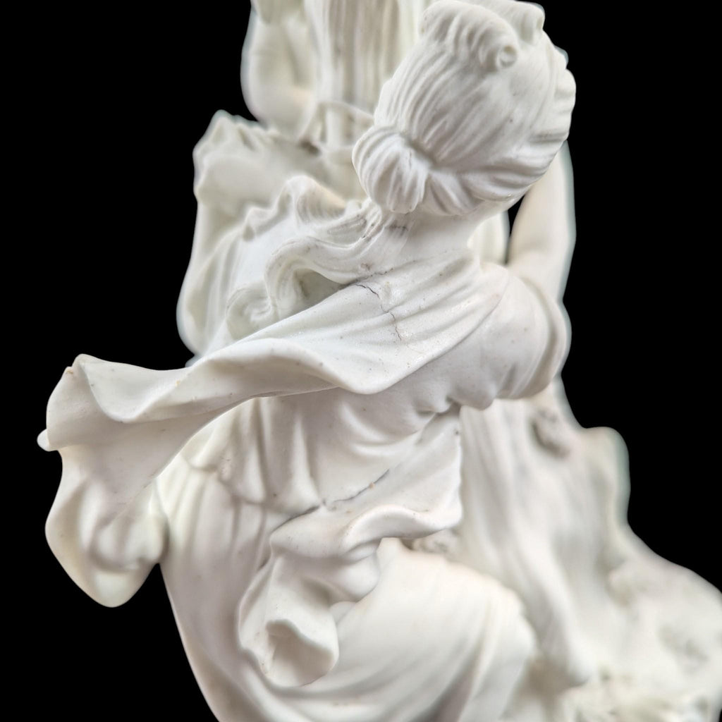 Early Derby biscuit ‘Three Graces distressing Cupid’, c.1775–1785 — rare
