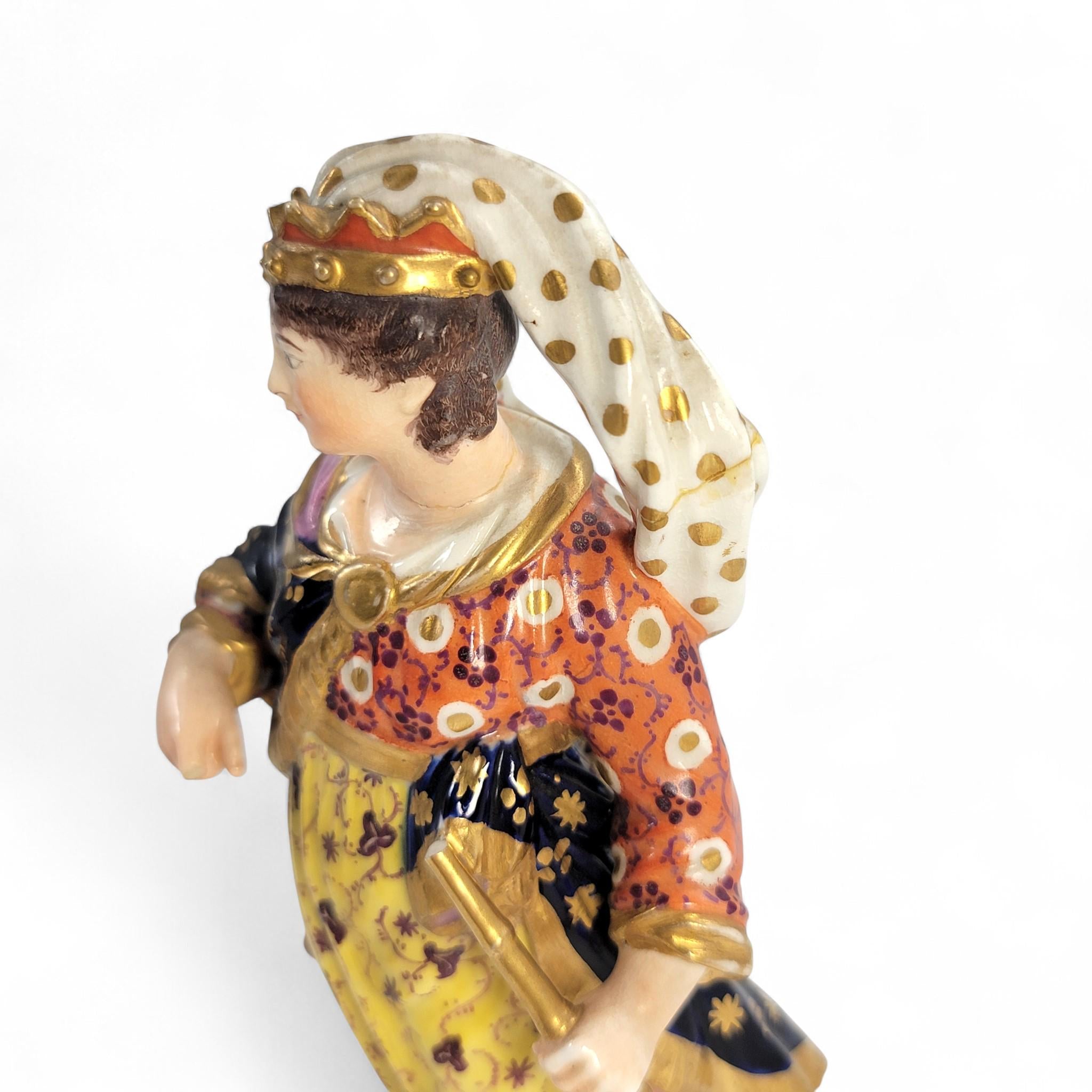 Royal Crown Derby Bloor period porcelain figures of Jupiter and Juno, c. 1830 — rich enamels & gilding