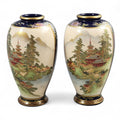 Pair Tashiro (田代) Satsuma-Style Vases — Japan c. 1920–30s