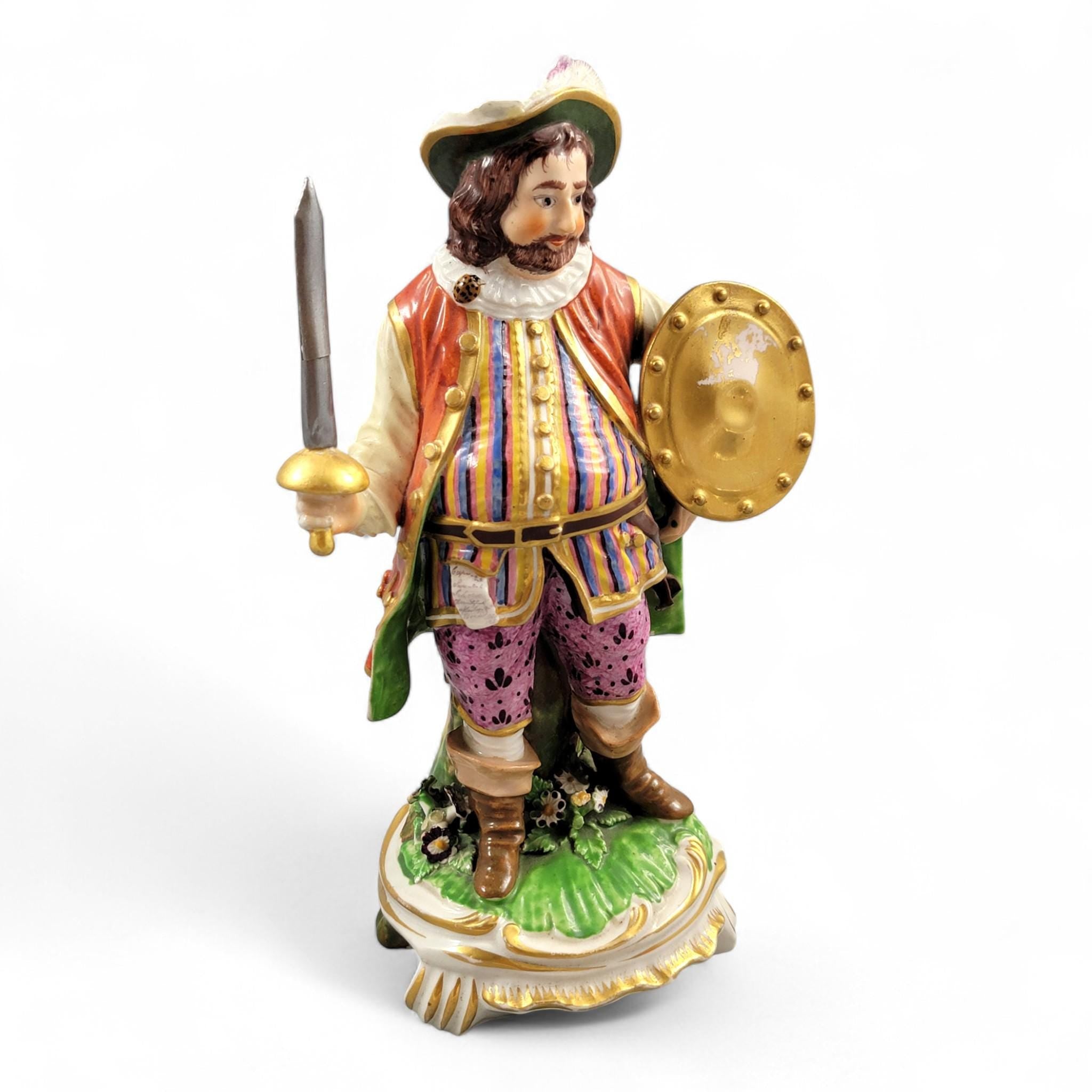 Rare Derby porcelain figurine of James Quin as Sir John Falstaff, 18th century