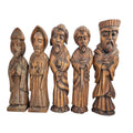 Arts & Crafts carved wood saints set by Franz Keller, early 20th century signed German religious figures, complete collectible group