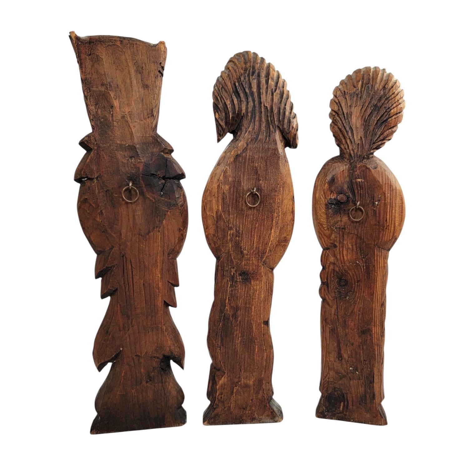 Arts & Crafts carved wood saints set by Franz Keller, early 20th century signed German religious figures, complete collectible group