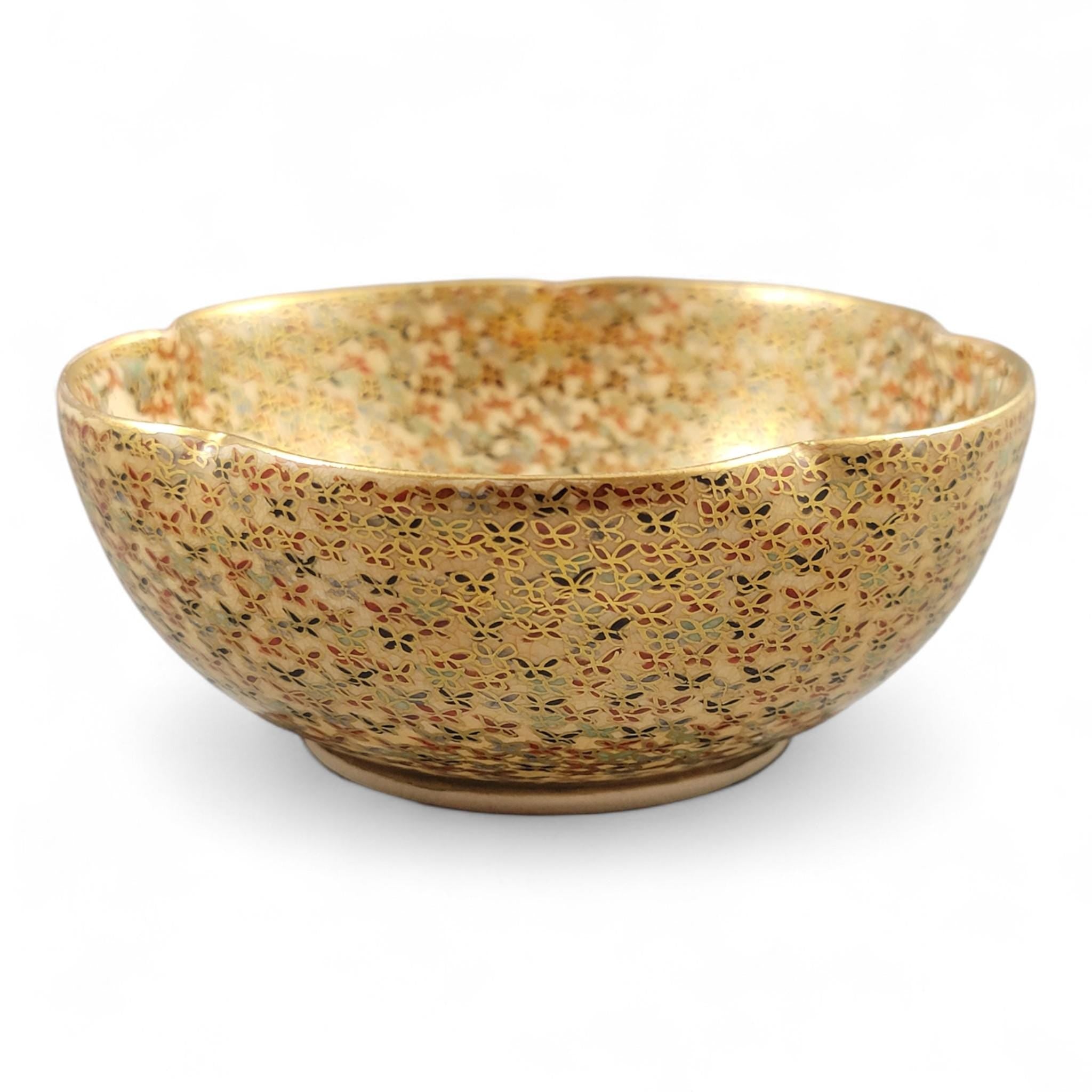 Meiji Satsuma “Thousand Butterflies” Bowl by Hododa, Yokohama, c. 1895–1910