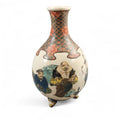 Kyoto Satsuma Tripod Vase — Chōshūzan, decorated by Jissei after Yoshisada (Meiji)