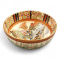 Rare Kyoto Satsuma Bowl “Woman and Children in Garden”, c.1890
