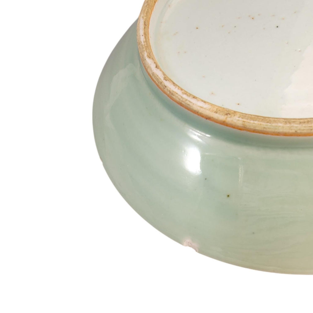 Late Yuan Longquan Celadon Dish, Chinese 14thC Molded Scroll, Ø34 cm