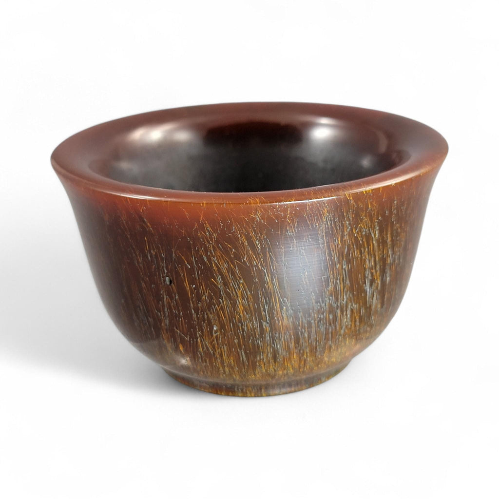 Antique Buffalo Horn Brush Washer · Chinese Scholar’s Desk, c.1880