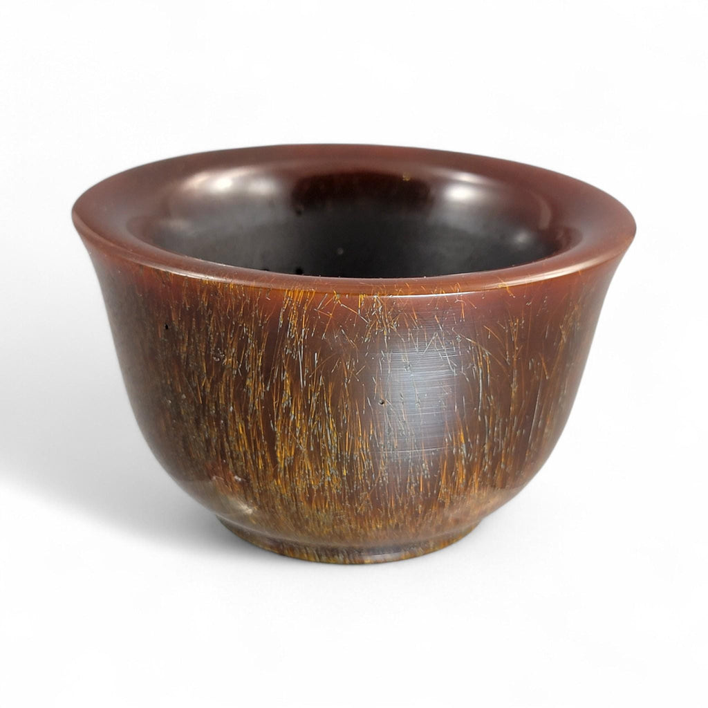 Antique Buffalo Horn Brush Washer · Chinese Scholar’s Desk, c.1880