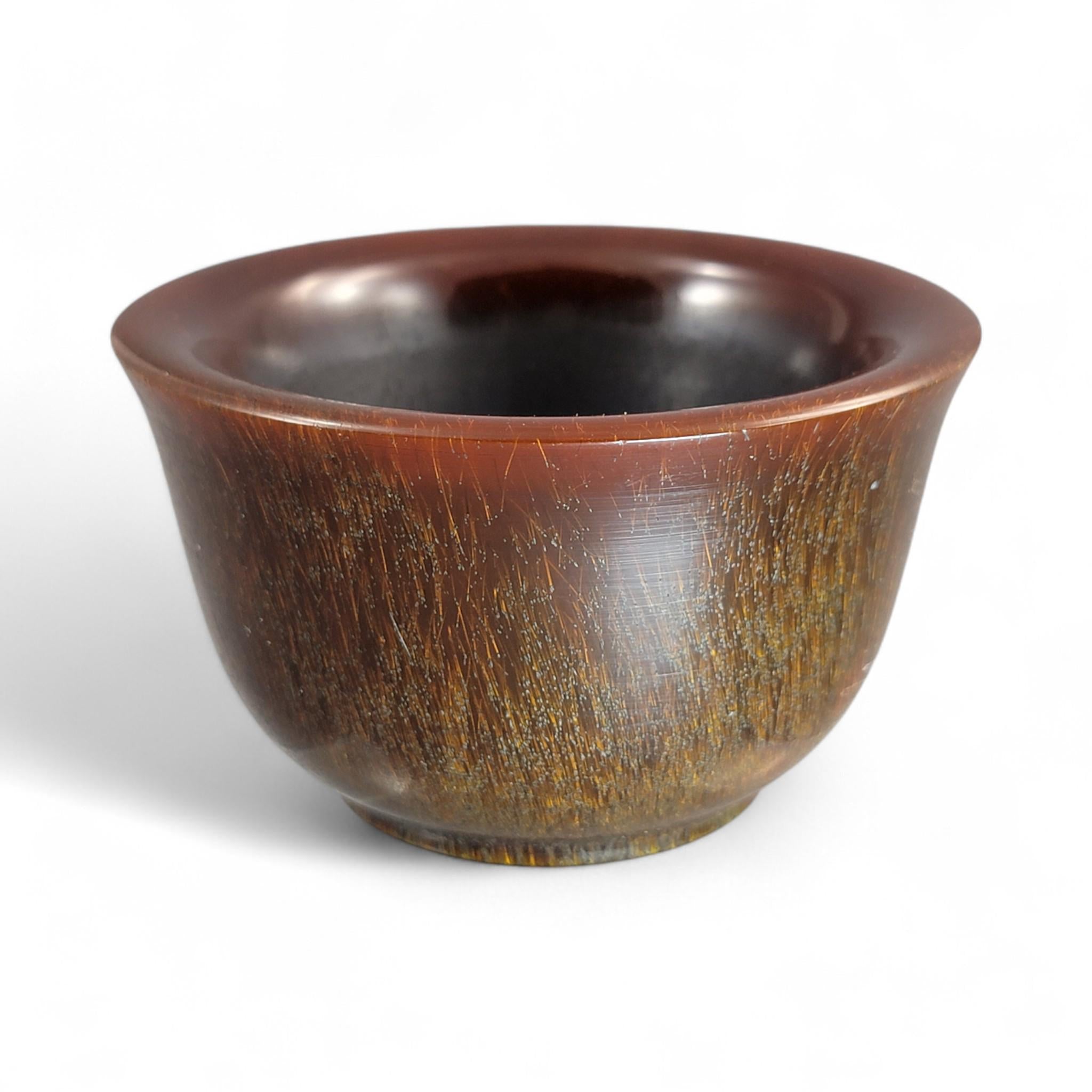 Antique Buffalo Horn Brush Washer · Chinese Scholar’s Desk, c.1880